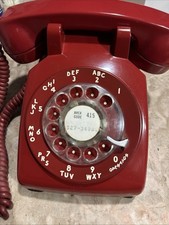Original RED AT&T 500DM Rotary Phone Bell System Property Not For sale 👀 picture