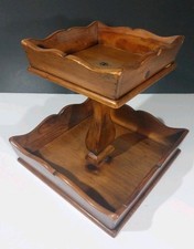 Vtg Van Faasen Shops 2-Tier Wooden Serving Tray Holland Michigan 12