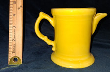 Vintage Camark Pottery Yellow Shaving Scuttle Mug Art Deco USA Ceramic picture