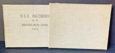 USS BALTIMORE CA-68 MEDIT. DEPLOYMENT CRUISE BK YEAR LOG 1952 - NAVY - w/ box sl picture