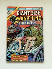 Vintage Giant-Size Man-Thing Marvel Comics #5 (1975) Howard the Duck Three Face… picture