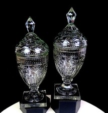 Antique Georgian Anglo-Irish Cut Glass Set Of Two 10