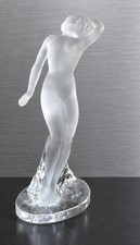 Lalique France Danseuse Bras Levés Nude Dancer crystal figurine 9.25” Signed picture