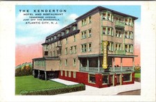 1910-20's THE KENDERTON HOTEL RESTAURANT ATLANTIC CITY NJ POSTCARD picture