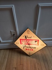 VTG SUNSHINE BREWING BEER CLOCK SIGN 1956 LIGHTED READING PA C56 - PreOwned picture