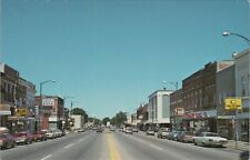 Tomah Wisconsin Main Street Miller Pharmacy Cars Chrome Vintage Post Card picture