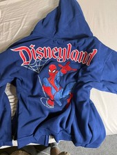 2026 Disneyland Spiderman Zip Up Sweatshirt Hoodie L NWT Disney Parks picture