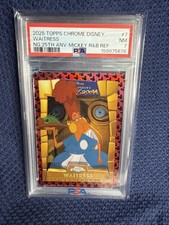 PSA 7 2025 TOPPS CHROME DISNEY EMPERORS NEW GROOVE  WAITRESS /28 RED AND BLACK picture