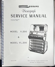 *NEW* SEEBURG MODEL V-200 VL-200 FULL SERVICE MANUAL *HIGH QUALITY 60 PAGES picture