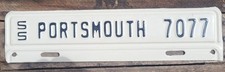 RARE 1955 Portsmouth, Virginia License Plate Topper, Unused picture