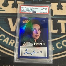 2015 Panini Americana Laura Prepon Blue /49 Auto PSA 8 Auto 10 That 70s Show picture