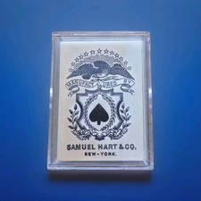 Antique Samuel Hart & Co (NYCCC) Faro Playing Cards 1885 52 Cards One Way Courts picture