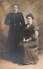 RPPC TWO WOMEN - STUDIO PORTRAIT c1910 REAL PHOTO POSTCARD  082624 T picture