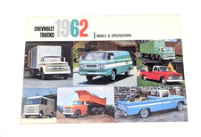 Original 1962 Chevrolet Truck Full Line Sales Brochure Pickup Panel Carryall picture