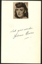 Yvonne Owen d1990 signed autograph 3.5x5.5 Cut British Actress The Seventh Veil picture