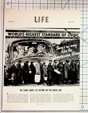 1937 LIFE Magazine Page Ohio River Flood Breadline Louisville Tennessee Chain picture