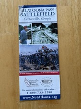Allatoona Pass Battlefield Cartersville Georgia Civil War Travel Brochure Map picture