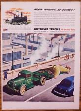 Early Autocar Trucks for Heavy Duty Ardmore PA Magazine Ad WB-9 picture
