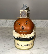 Vintage Nicol Sayre Jack On The Box Halloween Decor Trinket Box picture