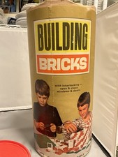 Building Bricks Molenaar Vintage Extra Large Container Of Bricks 1973 Lego Like picture