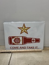 LONE STAR BEER Metal Tin Bar Sign San Antonio Texas 16x12 Come And Take It picture