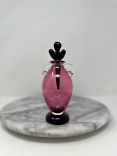 Pink Art Glass Perfume Bottle By Corriea, Signed And Numbered picture