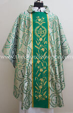 metallic green gothic collar vestment & mass & stole set,Gothic chasuble,casulla picture