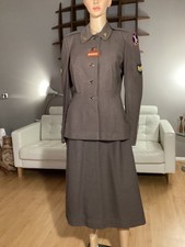 VTG Lot 1950's WAC Military Defense 2 Jackets Skirt Shirt Women's Sz 18 16 ID'd picture