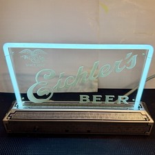 Eichler’s Beer Neon and Etched Glass Back Bar Sign picture