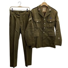 VTG Queen's Lancashire Regiment Service Dress Jacket & Trousers HAS WEAR DATE ? picture
