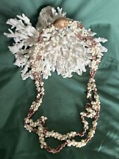 Hawaiian 100% White Momi,kaheleilani, 2 Strands, Necklace 26” & 30” picture