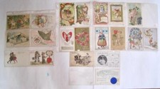 20 Antique Postcards New Year's Leap Year Valentines  1908-1920s picture