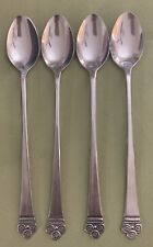 Vintage National COSTA MESA Stainless ICED TEA SPOONS Set of 4 7-3/8” Korea picture