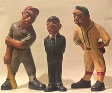 Vintage 1941 Lafayette Rittgers Chalkware Baseball Figurines Set Umpire Batter picture