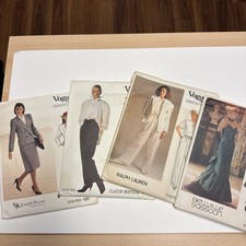 VOGUE  VINTAGE DESIGNERS Sewing Patterns, Lot Of 4 UNCUT All Size 10 picture