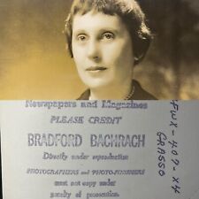 BRADFORD BACHRACH Original Stamped PORTRAIT PHOTOGRAPHY Ella Grasso Early Photo  picture