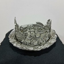 Vintage Fantasy Candle Holder, Pewter Fairy W/ Dragonfly picture