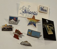 Vintage Souvenir Pin Lot 8 Denver California Minnesota Colorado Hollywood Iowa picture
