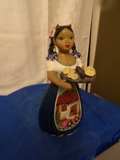 Original Handpainted Lupita Najaco Mexican Folk Art Ceramic Navarro Doll Pottery picture