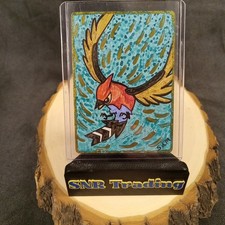 ACEO Original Art Card Pokémon Fletchinder Fan Art Signed Sabrina de Man picture