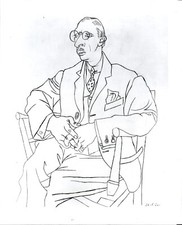 LG17 1980 Orig Photo PORTRAIT OF IGOR STRAVINSKY PABLO PICASSO EXHIBIT NEW YORK picture