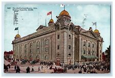 1916 The Auditorium Building Street View Cars Denver Colorado CO Postcard picture