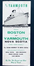 1958 SS Yarmouth Overnight Steamship Service Boston to Yarmouth Brochure picture