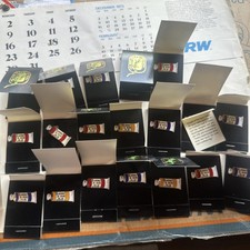 24 Vintage Wm Spear Design Enamel Pins NOS Original Cards Alaska Artist Lot picture