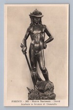 Antique Donatello David Bronze Sculpture Museo Nazionale 1910s picture