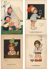 MALLET BEATRICE ARTIST SIGNED CHILDREN with DUPLICATES 25 Vintage PC. (L3443) picture