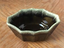 Vintage Hull 447 USA Planter Bowl Green Drip Edge Glazed Pottery picture