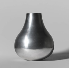 Polished Aluminum Bulbous Vase, Large picture