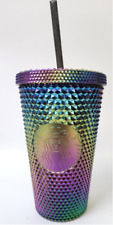 Starbucks Oil Slick Rainbow Studded Tumbler 16oz. Grande Cold Cup Ombre 2023 picture