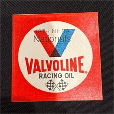 1972 18th NHRA Nationals Valvoline Racing Oil Sticker Decal Indy Unpeeled picture